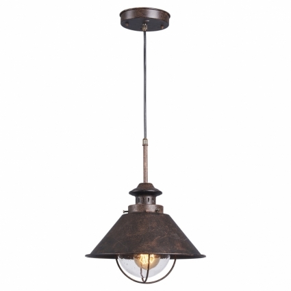 Подвесной светильник Lussole Loft LSP-9833 в стиле лофт, цвет коричневый