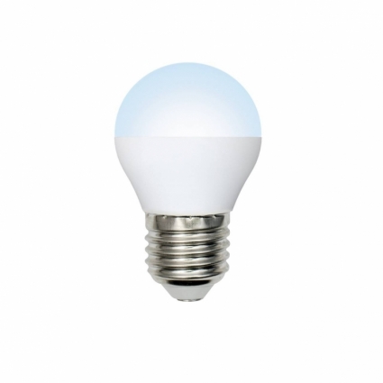Volpe Лампа светодиодная (10218) E27 6W 3000K шар матовый LED-G45-6W/WW/E27/FR/O цвет белый