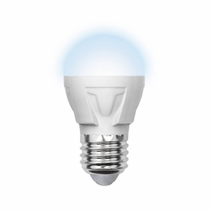 Volpe Лампа светодиодная (09456) E27 6W 4500K шар матовый LED-G45-6W/NW/E27/FR/S цвет белый