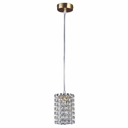 Подвесной светильник Lightstar Cristallo 795312 в стиле арт-деко, цвет золотой