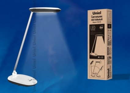 Настольная лампа (UL-00000806) Uniel TLD-531 Black-White/LED/400Lm/4500K/Dimmer в современном стиле, цвет белый