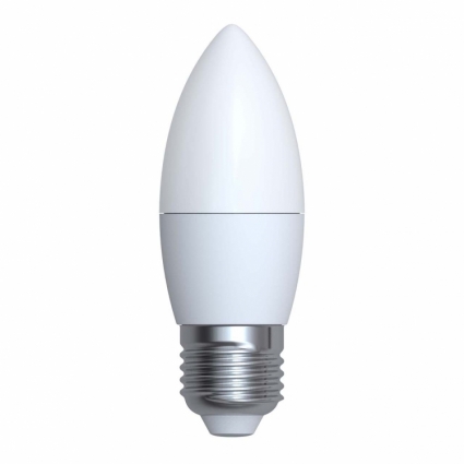 Volpe Лампа светодиодная (UL-00001066) E27 6W 3000K свеча матовая LED-C37-6W/WW/E27/FR/O цвет белый