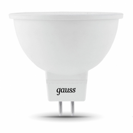 Gauss Лампа светодиодная GU5.3 5W 4100K полусфера матовая 101505205 цвет белый