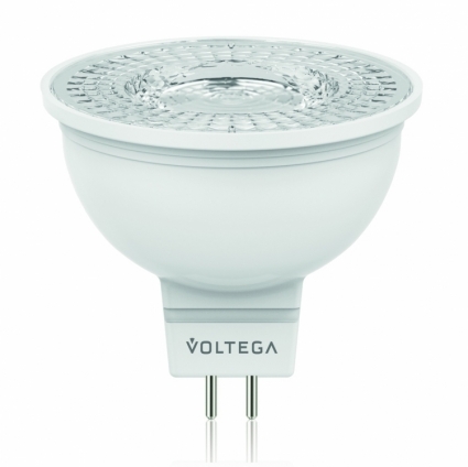 Voltega Лампа светодиодная GU5.3 4W 4000К полусфера прозрачная VG2-S1GU5.3cold4W 6950 цвет белый