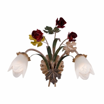 Бра Lucia Tucci Fiori Di Rose W1760.2 в стиле прованс, цвет разноцветный, мощность 120 Вт