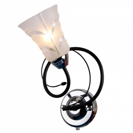 Бра Silver Light Bibis 242.49.1 в стиле арт-деко, цвет белый, мощность 60 Вт
