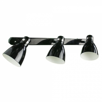 Спот Arte Lamp 48 A5049PL-3BK в современном стиле, цвет черный, мощность 180 Вт