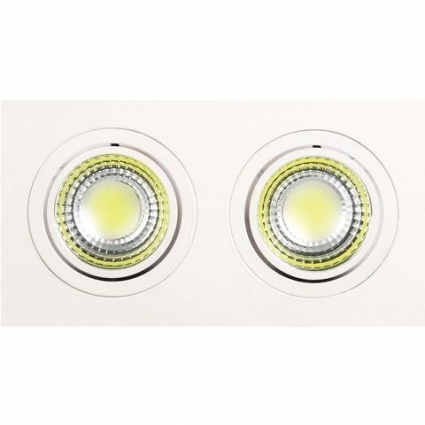 Встраиваемый светодиодный светильник Horoz 2X5W 6400К белый 016-021-0010 (HL6702L) в современном стиле, цвет белый