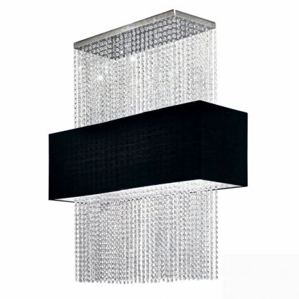 Подвесной светильник Ideal Lux Phoenix SP5 Nero в стиле арт-деко, цвет черный