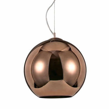 Подвесной светильник Ideal Lux Nemo Rame SP1 D40 в современном стиле, цвет медь