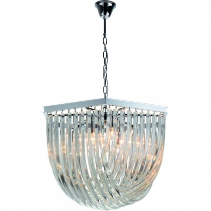 Подвесной светильник Divinare Cascata 3003/01 SP-8 в стиле модерн, цвет хром