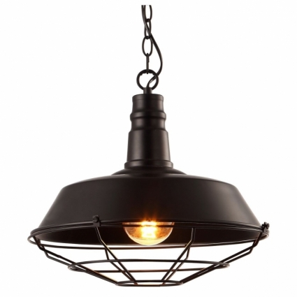 Подвесной светильник Arte Lamp Ferrico A9183SP-1BK в стиле лофт, цвет черный