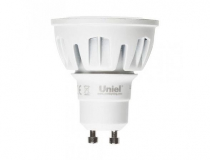 Uniel Лампа светодиодная (08144) GU10 6W 4500K JCDR матовая LED-JCDR-6W/NW/GU10/FR/38D ALM01WH