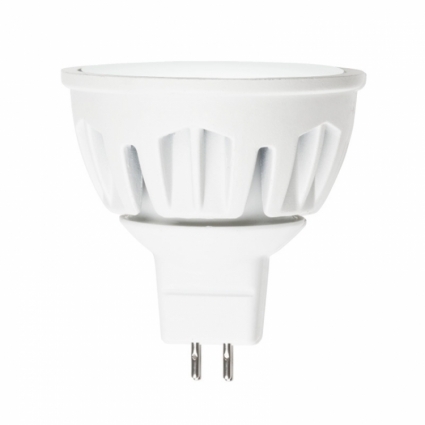 Uniel Лампа светодиодная (08143) GU5.3 5W 3000K JCDR матовая LED-JCDR-5W/WW/GU5.3/FR ALM01WH