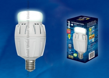 Uniel Лампа LED сверхмощная (UL-00000539) E40 150W (1500W) 4000K LED-M88-150W/NW/E40/FR ALV01WH цвет белый