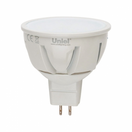 Uniel Лампа светодиодная (07913) GU5.3 7W 4500K JCDR матовая LED-JCDR-7W/NW/GU5.3/FR ALP01WH