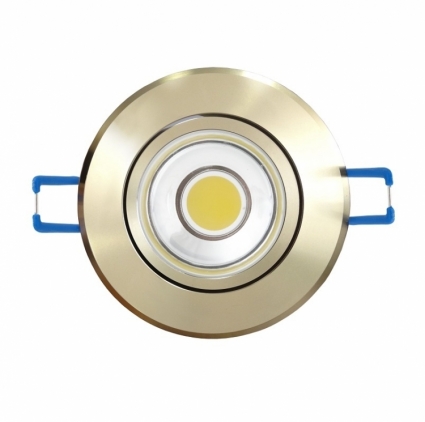 Светодиодный встраиваемый светильник (08788) Uniel 4500K ULM-R31-5W/NW IP20 Gold в современном стиле, цвет золотой