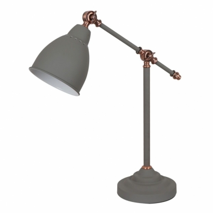 Настольная лампа Arte Lamp Braccio A2054LT-1GY в стиле лофт, цвет серый