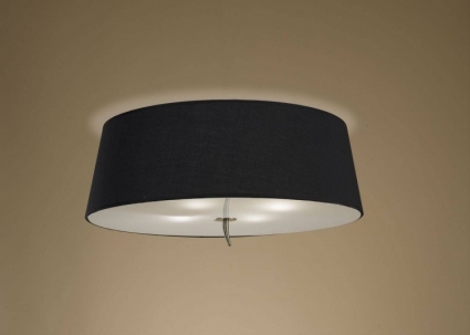 Потолочный светильник Mantra Ninette Satin Nickel 1919 в стиле арт-деко, цвет черный