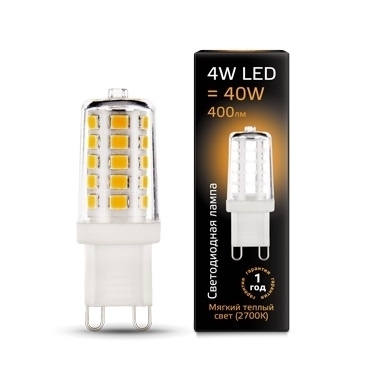 Gauss Лампа светодиодная G9 4W 2700К кукуруза прозрачная 107309104 цвет прозрачный