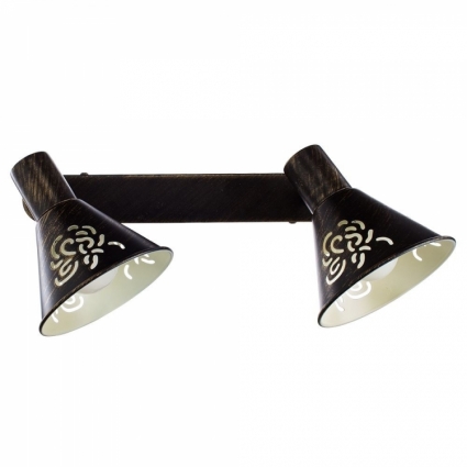 Спот Arte Lamp Cono A5218AP-2BR в стиле кантри, цвет коричневый, мощность 80 Вт