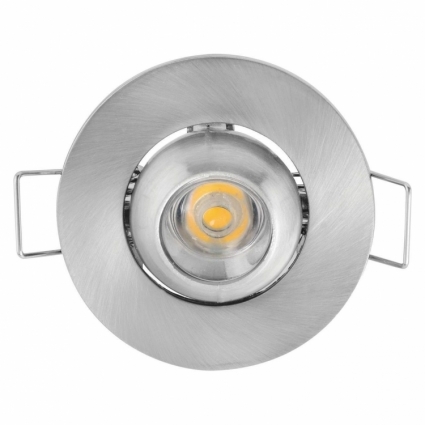 Встраиваемый светодиодный светильник Horoz Fiona 1W 2700К матовый хром 016-028-0001 в современном стиле, цвет хром
