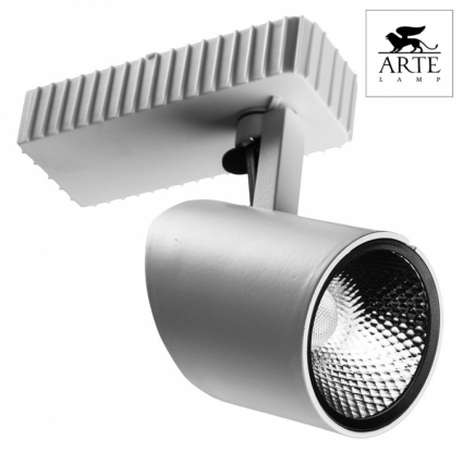 Трековый светодиодный светильник Arte Lamp Track Lights A3607PL-1WH в стиле Хай-тек, цвет белый