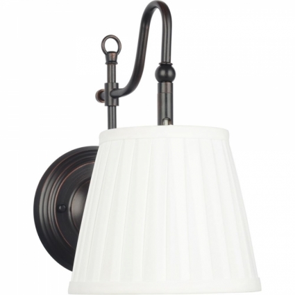 Бра Lussole Milazzo LSL-2901-01 в стиле ретро, цвет белый, мощность 40 Вт