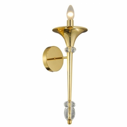 Бра Crystal Lux Miracle AP1 Gold  в стиле арт-деко, цвет золотой, мощность 60 Вт