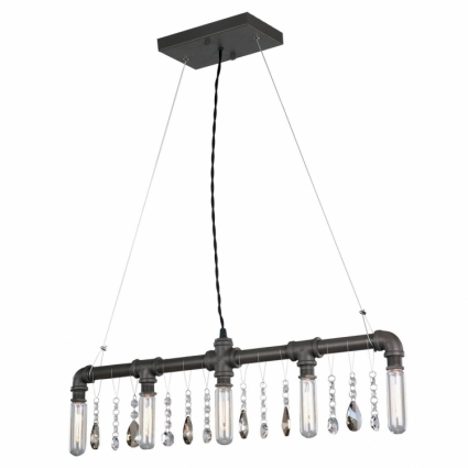 Подвесной светильник Lussole Loft 9 LSP-9375 в стиле лофт, цвет коричневый
