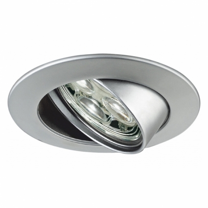 Встраиваемый светодиодный светильник Paulmann Premium Line Led Power Lens Flood 98729 в современном стиле, цвет серебро