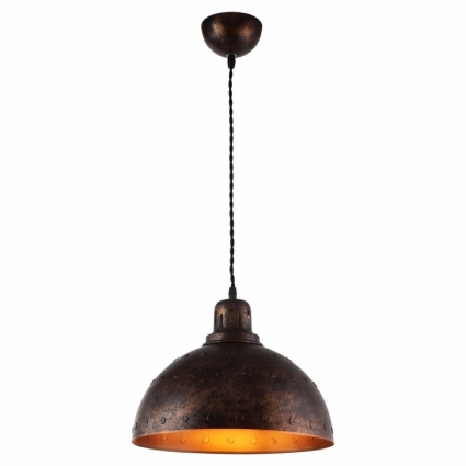 Подвесной светильник Lussole Loft LSP-9801 в стиле лофт, цвет коричневый