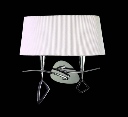 Бра Mantra Mara Chrome - White 1648 в стиле арт-деко, цвет белый, мощность 40 Вт