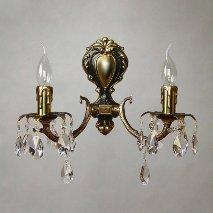 Бра Ambiente Benisa 2226/2 PB Tear Drop в классическом стиле, цвет бронза, мощность 8 Вт