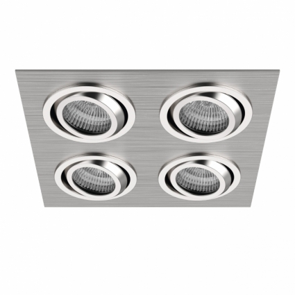 Встраиваемый светильник Lightstar Singo 011604 в современном стиле, цвет серый