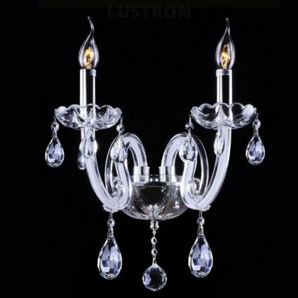Бра Crystal Lux Glamour AP2 в классическом стиле, цвет прозрачный, мощность 120 Вт