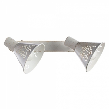 Спот Arte Lamp Cono A5218AP-2WG в стиле прованс, цвет белый, мощность 80 Вт