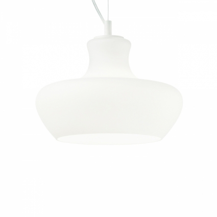 Подвесной светильник Ideal Lux Aladino SP1 D30 Bianco в современном стиле, цвет белый