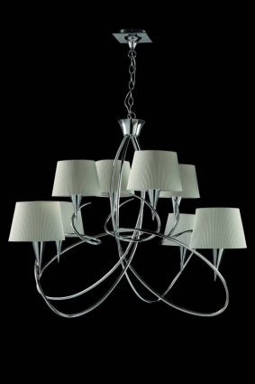 Подвесная люстра Mantra Mara Chrome - White 1654 в морском стиле, цвет белый