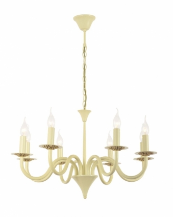 Подвесная люстра Arti Lampadari Pontone E 1.1.8 C в стиле модерн, цвет кремовый