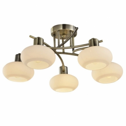 Потолочная люстра Arte Lamp 97 A7556PL-5AB в современном стиле, цвет белый