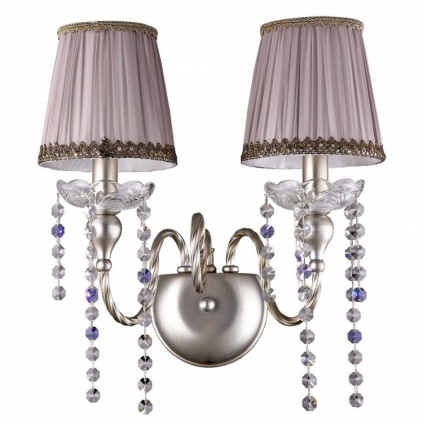 Бра Crystal Lux Alegria AP2 Silver-Brown в стиле арт-деко, цвет серый