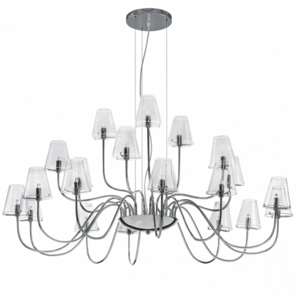 Подвесная люстра Lightstar Diafano 758214 в стиле арт-деко, цвет хром