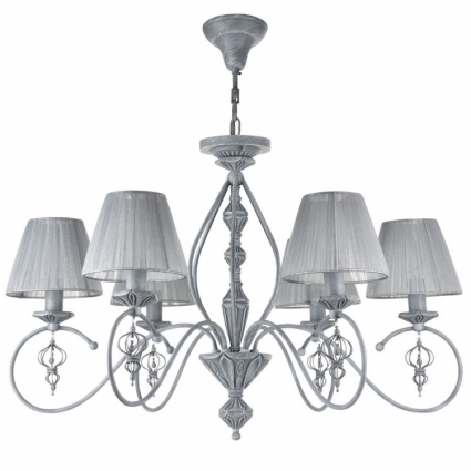 Подвесная люстра Maytoni Monsoon ARM154-06-S в стиле прованс, цвет серый