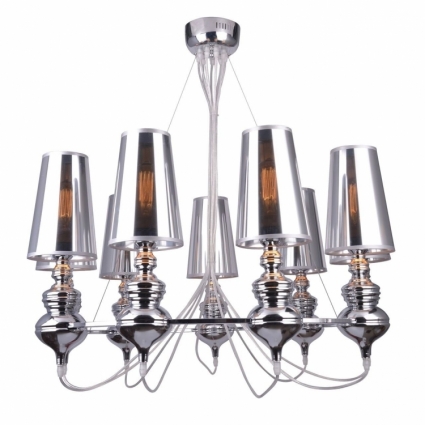 Подвесная люстра Arte Lamp Anna Maria A4280LM-9CC в стиле арт-деко, цвет серый