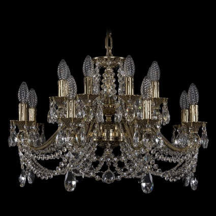 Подвесная люстра Bohemia Ivele 1703/16/225/C/GB в классическом стиле, цвет золотой