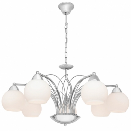 Подвесная люстра Silver Light Adele 138.54.7 в стиле модерн, цвет белый