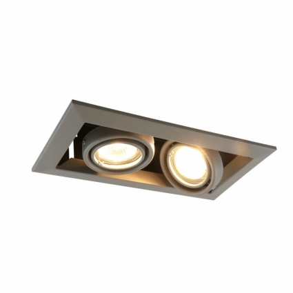 Встраиваемый светильник Arte Lamp Cardani Piccolo A5941PL-2GY в современном стиле, цвет серый