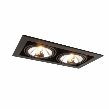 Встраиваемый светильник Arte Lamp Cardani Semplice A5949PL-2BK в современном стиле, цвет черный