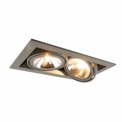 Встраиваемый светильник Arte Lamp Cardani Semplice A5949PL-2GY в современном стиле, цвет серый